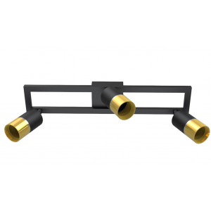 Светильник настенно-потолочный VENUS-10-3, черно-золотой, GU10 LEDAR