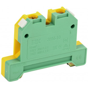 Колодка клеммная CP-PEN земля 2,5мм2 желто-зеленая IEK