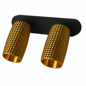 Светильник настенный (бра) VENUS-07 X2, черно-золотой, GU10 LEDAR