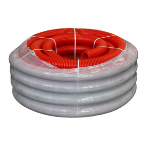 Труба гофрированная двустенная ПНД d=160мм красная (35м) IEK