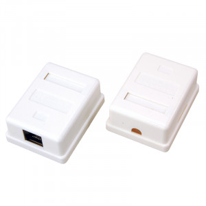 Розетка информационная Cat.6, RJ-45, 1 порт, накладная, белая