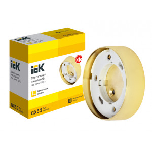 LIGHTING Светильник 4113 накладной под лампу GX53 золото IEK