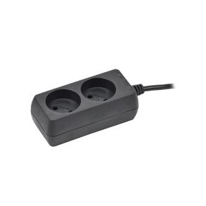 Удлинитель У2 2 места без заземления 5м 2х0,75мм2 10А/250В черный IEK