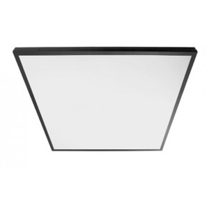 Светильник светодиодный панельный ДВО 48W 6500K 595х595х30мм IP44 со встроенным драйвером, накладной/подвесной, алюминиевая рамка, черный LEDAR