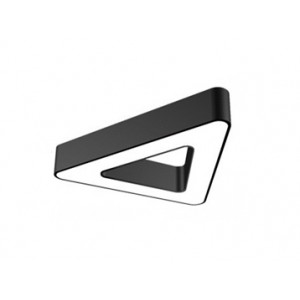 Светильник подвесной серии XO 3-угольник полый 36W 6500K опал черный 500х100Х70мм LEDAR