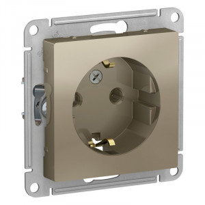 Розетка с з/к, 16А, мех, ШАМПАНЬ /ATN000543/