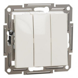 Выключатель трехклавишный, сх.1+1+1, 10АХ, механизм, кремовый /EPH2170123/