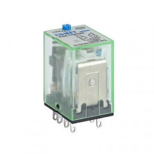 Промежуточное реле с кнопкой тестирования NJDC-17(D)/2Z 2 конт. с инд. LED 10А DC24В (старый артикул)