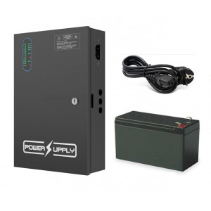 Резервированный источник питания UPS (ИВЭПР) 12V 25A 16CH с аккумулятором